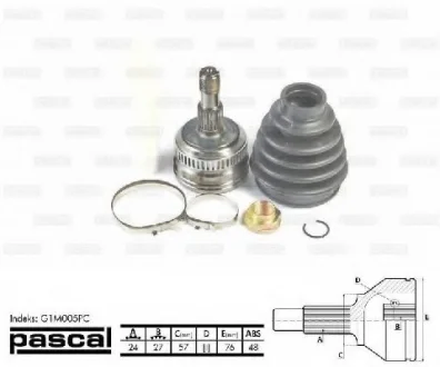 Шарнір привідного валу PASCAL G1M005PC