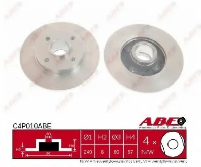 Гальмівний диск ABE C4P010ABE