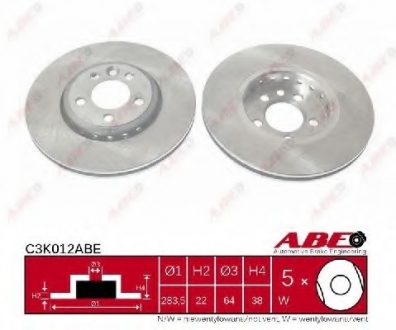 Тормозной диск ABE C3K012ABE (фото 1)