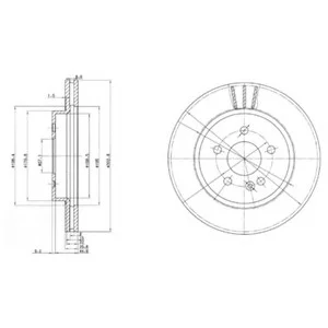 Гальмівний диск Delphi BG3397