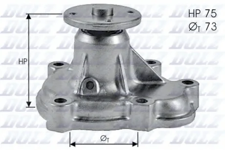 Водяний насос OPEL ASTRA F (56_, 57_) ASTRA F (51_, 52_) ASTRA F (53_, 54_, 58_, 59_) ASTRA G (F69_) DOLZ O143