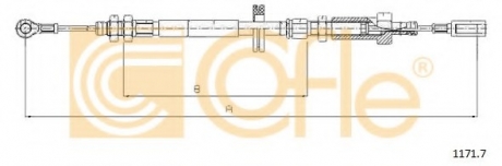 Трос стояночного гальма COFLE 1171.7 (фото 1)