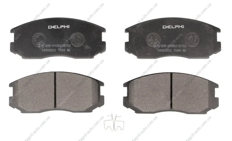 Тормозные колодки дисковые DAIHATSU Terios / MITSUBISHI Colt, Lancer, Mirage / PROTON Persona, Person Delphi LP1594 (фото 1)
