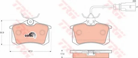 Гальмівні колодки дискові FORD (Europe) - SEAT - VOLKSWAGEN Galaxy/Galaxy Van/Alhambra/Alhambra Van TRW GDB1415