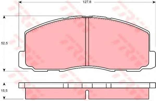 Колодки тормозные дисковые, комплект TRW GDB355 (фото 1)