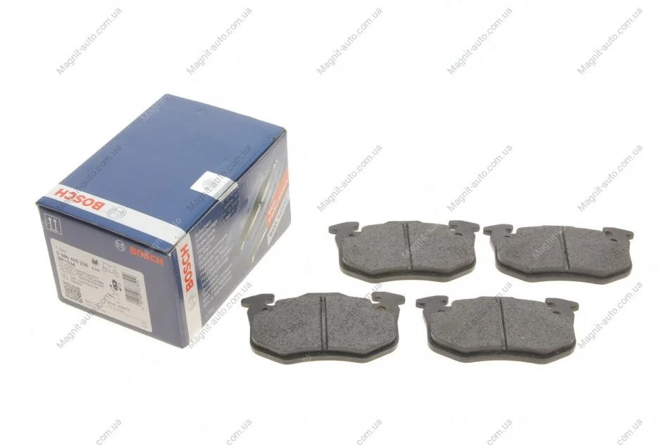 Гальмівні колодки CITROEN/PEUGEOT/RENAULT Xsara/106/206/306/Megane/Clio \'\'F \'\'>>07 PR2 BOSCH 0986495236 (фото 1)
