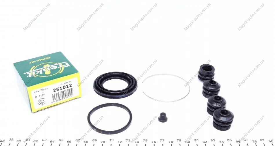 Ремкомплект тормозного суппорта TOYOTA CAMRY, CARINA, COROLLA, CORONA MR2, PASEO, STARLET FRENKIT 251012 (фото 1)