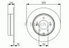 Гальмівний диск HYUNDAI/KIA Azera/Grandeur/Sonata/K5/Optima \'\'R \'\'1,7-3,3 \'\'05>> BOSCH 0986479A45 (фото 1)