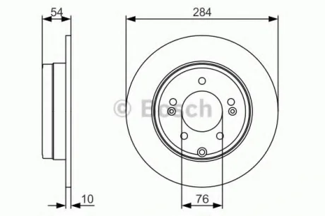 Гальмівний диск HYUNDAI/KIA Azera/Grandeur/Sonata/K5/Optima \'\'R \'\'1,7-3,3 \'\'05>> BOSCH 0986479A45