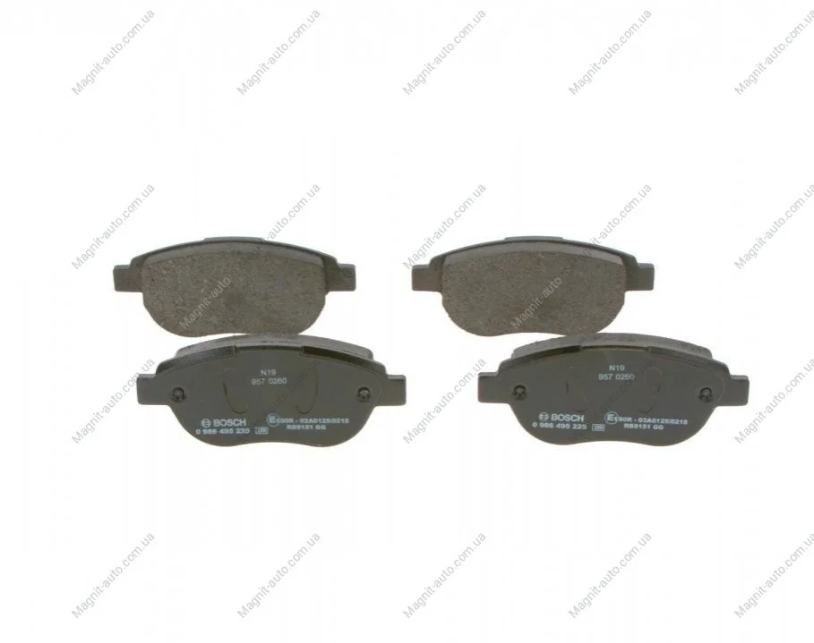 Гальмівні колодки дискові PSA Xsara/Berlingo/C4/C3/Partner/206/307 \'\'F \'\'>>07 PR2 BOSCH 0986495225 (фото 1)