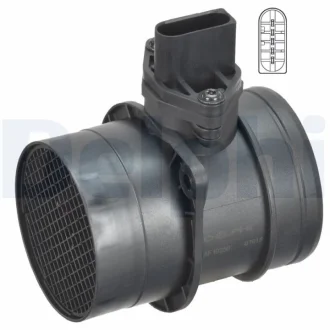Витратомір повітря AUDI/SEAT/VW A3/A4/Leon/Toledo/Bora/Golf/Passat/Transporter "97-02 Delphi AF10250-12B1