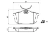 Гальмівні колодки MITSUBISHI/VOLVO Lancer/S40/V40 \'\'R \'\'1.6-2.0 \'\'90-04 BOSCH 0986494506 (фото 7)