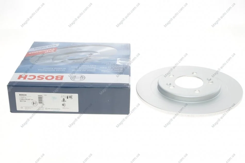 Тормозной диск HYUNDAI/KIA i30/Elantra MD/Cee'd R'1,0-1,6'11>> BOSCH 0986479A47 (фото 1)