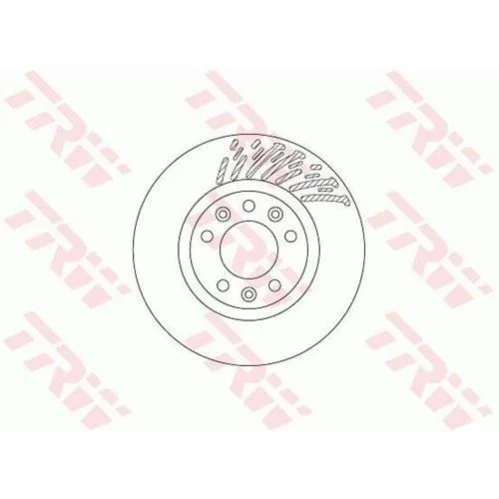 Диск тормозной (1 шт.).) CITROEN C4 Grand Picasso/C4 Picasso "F D=283mm "13>> TRW DF6657 (фото 1)