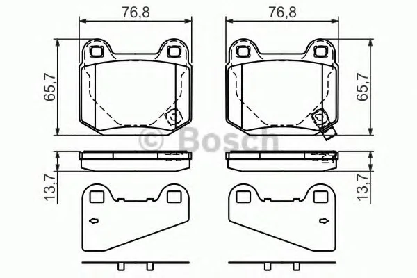 Гальмівні колодки MITSUBISHI/NISSAN/SUBARU Lancer Evo/350/Impreza "R "98-07 BOSCH 0986494229 (фото 1)