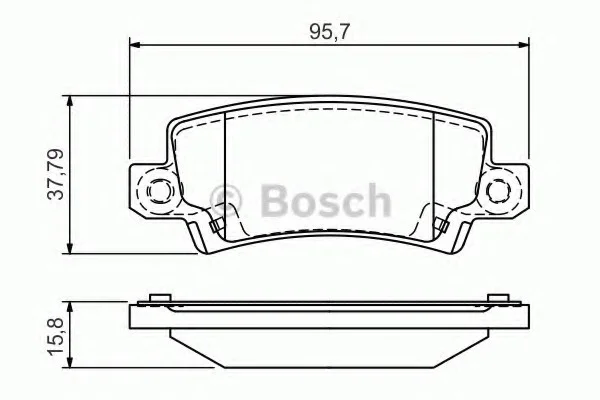 Гальмівні колодки дискові TOYOTA Corolla \'\'1.4i,1.6i 16V \'\'>>02 PR2 BOSCH 0986495072 (фото 1)