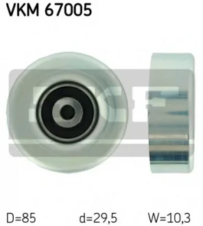 Ролик поліклинового ременя (нижн.) DAIHATSU GRAN MAX, MATERIA, SIRION, TERIOS TOYOTA RUSH 1.3LPG/1.5/1.5LPG 11.05- SKF VKM67005