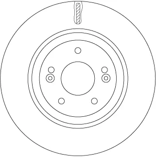 Диск тормозной (1 шт.).) HYUNDAI I40/ IX35/Ceed/Optima "F D=320mm "11>> TRW DF7592 (фото 1)