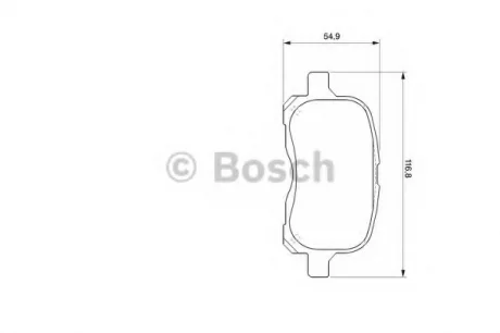 Комплект тормозных колодок, дисковый тормоз BOSCH 0986424692