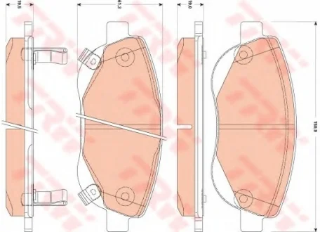 Тормозные колодки дисковые TOYOTA Avensis/Verso "F (->201011) "08>> TRW GDB3511