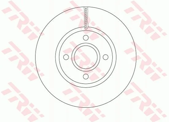 Диск гальмівний (1 шт.).) FORD B-Max/Fiesta/Transit "F D=278mm "12>> TRW DF6509 (фото 1)