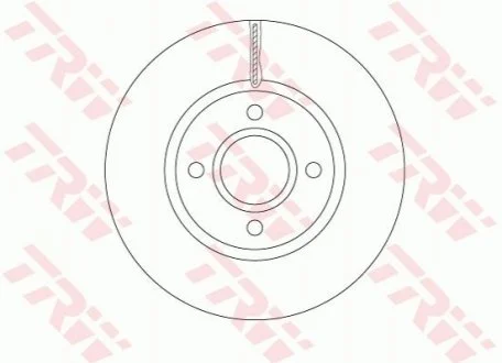 Диск тормозной (1 шт.).) FORD B-Max/Fiesta/Transit "F D=278mm "12>> TRW DF6509