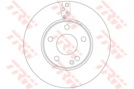 Диск гальмівний (1 шт.).) MERCEDES A(W176)/ B(W246) "F D=280mm "12>> TRW DF6548