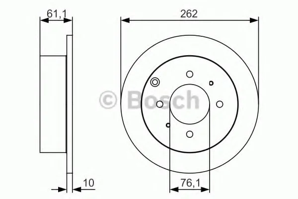 Тормозной диск PR2 HYUNDAI/KIA Matrix/Sonata/Magentis "R "98-05 BOSCH 0986479S68 (фото 1)