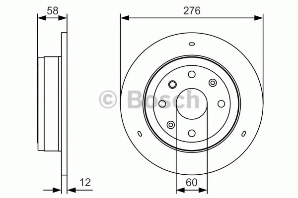 Гальмівний диск CHEVROLET Epica \'\'R \'\'2,0-2,5 \'\'06-11 PR2 BOSCH 0986479T83 (фото 1)