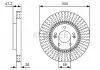 Гальмівний диск HYUNDAI Sonata/ix35 \'\'F \'\'2,0-2,4 \'\'09>> BOSCH 0986479U43 (фото 1)