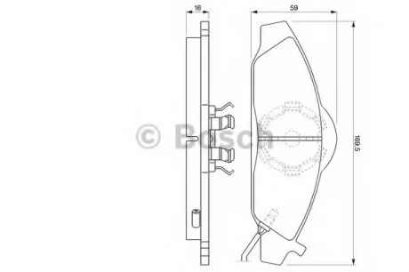 Гальмівні колодки дискові DAEWOO Korando/Musso 2.3,2.9,3.2 -05 BOSCH 0986424551
