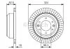 Тормозной диск DODGE/HYUNDAI H100/H-1 'R' 2,5 '08>> BOSCH 0986479U29 (фото 1)