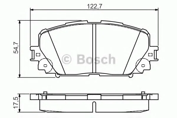 Гальмівні колодки дискові TOYOTA Yaris/Prius \'\'F "06>> PR2 BOSCH 0986495109 (фото 1)