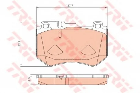 Гальмівні колодки дискові MERCEDES C (W205) "F "14>> BREMBO TRW GDB2078
