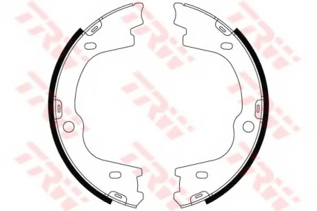 Гальмівні колодки барабанні HYUNDAI Genesis/Santa Fe "08>> TRW GS8803