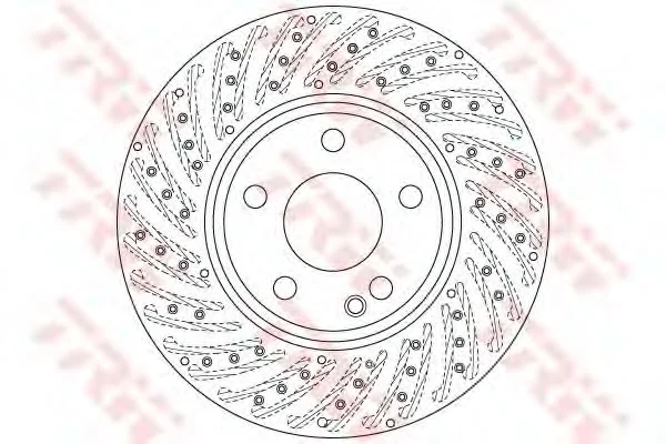 Диск тормозной MERCEDES A(W176)/ B(W246) "F D=295mm "12>> TRW DF6262S (фото 1)