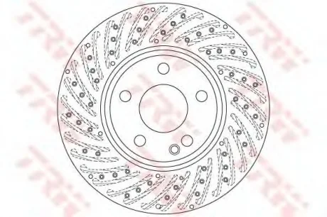 Диск тормозной MERCEDES A(W176)/ B(W246) "F D=295mm "12>> TRW DF6262S