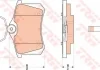 Тормозные колодки дисковые CITROEN/PEUGEOT C3/207 "R "06>> TRW GDB1813 (фото 1)