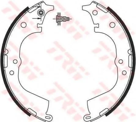 Тормозные колодки барабанные TOYOTA/VW Hiace/Hilux/Taro TRW GS8693 (фото 1)