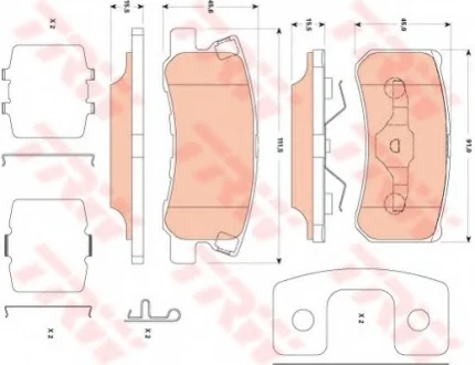 Гальмівні колодки дискові JEEP Compas/Patriot "R "10>> TRW GDB4600