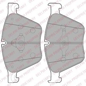 Тормозные колодки дисковые BMW 5(F07)/X6(E71) "F "09>> Delphi LP2210
