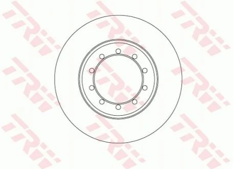 Диск тормозной (1 шт.).) FORD Tranzit "R D=284mm "06>> TRW DF6711