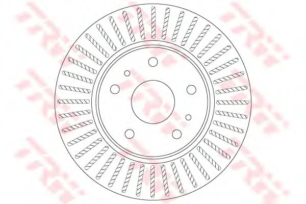 Диск гальмівний (1 шт.) SUZUKI SX4 "F D=280mm "06 >> TRW DF6684 (фото 1)
