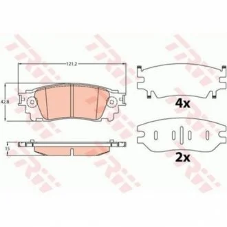 Гальмівні колодки дискові LEXUS NX200t/NX300h "14>> TRW GDB4459