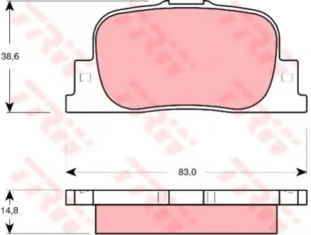 Гальмівні колодки дискові TOYOTA Camry/Camry (Nato) TRW GDB3278