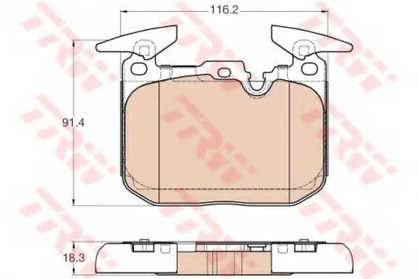 Гальмівні колодки дискові BMW 3/1 F30/F20 "R "11>> TRW GDB1943