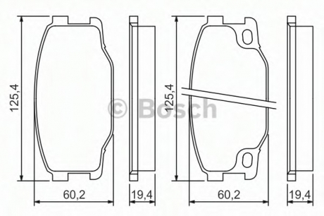 КОЛОДКИ ГАЛЬМІВНІ Mitsubishi Canter FE Front/Rear BOSCH 0986494442