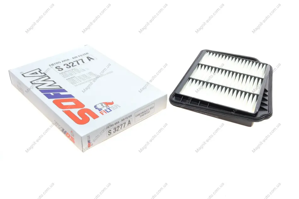 Фільтр повітряний CHEVROLET/DAEWOO "1,6-1,8 "03>> SOFIMA S3277A (фото 1)