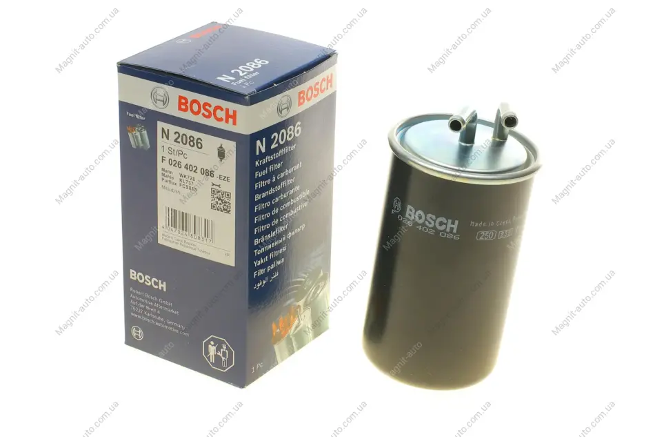 Топливный фильтр 2086 Mitsubishi Outlander 2.0DID BOSCH F026402086 (фото 1)