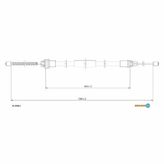A_Трос гальмівний RENAULT Twingo II all RH4/07- ADRIAUTO 41.0284.1